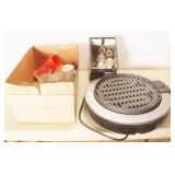Box Lot: Candles, Electric Griddle, Kitchen Items