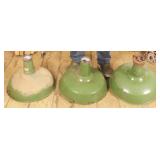 Vintage Dunlap Enamelware Industrial Lights