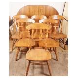 Oak Dining Table & Six Chairs