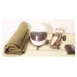 Radio Controlled Car, Helmet & Military Blanket