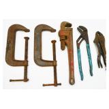 C-Clamps, Pipe Wrench & Pliers
