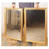 Pair of Vintage Wall Mirrors 33"x20"
