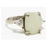 Sterling Silver Gemstone Ring Sz 8 3.2g