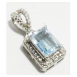 Petite Sterling Silver Gemstone Pendant 1.6g