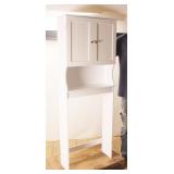 White Freestanding Over-The-Toilet Storage Cabinet