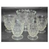 Vintage Whitehall Footed Compote Dish & Tumblers