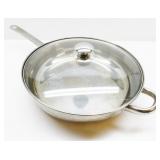 12" Stainless Steel 5 Quart Skillet with Lid
