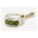 Sterling Silver Gemstone Ring Sz 13 6.6g