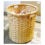 Woven Laundry Basket with Clothing Hangers