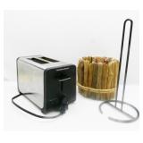 Toaster, Paper Towel Holder & Utensil Holder