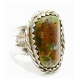 RM Sterling Silver & Turquoise Ring Sz 8 10.1g