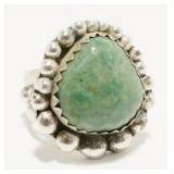 RM Sterling Silver & Turquoise Ring Sz 8.5 12.1g
