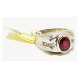 Sterling Silver Gemstone Ring Sz 10.5 8g
