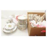 Large Lot of Vintage Christmas Dishes & Glasses