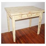 Vintage Painted Wood Farmhouse Writing Desk