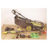 Ryobi Battery Powered Lawnmower & Weed Trimmer*