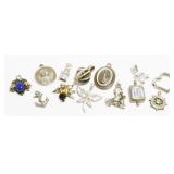 Grouping of Sterling Silver Pendants & Charms 26.2