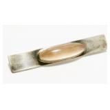 Atq 835 Silver & Gemstone Brooch 9g