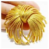 Vtg Signed Monet Mirador Knotted Rope Brooch