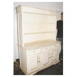 Large Vintage Farmhouse Wood Hutch
