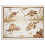 Signed Acrylic Turtle Painting on Canvas 40"x30"