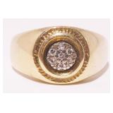 10K Y Gold & Diamond Ring Size 10 3.8g