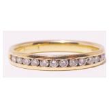 14 K Y Gold Diamond Promise Ring Sz 7 2.3g