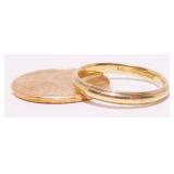 14K Y Gold "Art Carved" Wedding Band Sz 5.5 1.5g