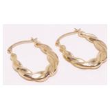 Small 10K Y Gold Hoop Earrings .5g
