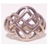 Celtic Sterling Silver Ring Sz 5.75 5.1g