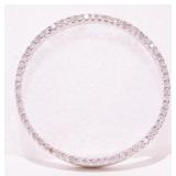 Sterling Silver CZ Circle Pendant 3.4g