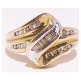 10K Y Gold Diamond Ring Sz 8 4g