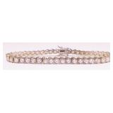 Sterling Silver CZ Tennis Bracelet 7.5" 13.8g