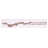 Sterling Silver CZ Pendant Necklace 18" 3.7g