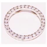 Sterling Silver CZ Circle Pendant 4.3g***