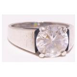 Sterling SIlver CZ Engagement Ring Sz 6 4.2g