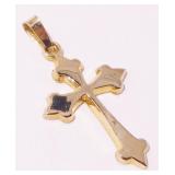 Small 14K Y Gold Cross Pendant .6g