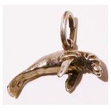 Petite Sterling Silver Manatee Charm 2.3g