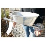Stainless or Aluminum  Wheelbarrow Plant Holder