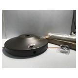 Brown Patio Umbrella Base And a Umbrella