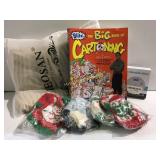Scarf, 4 Christmas bottle sweaters,