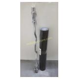 Curl Barbell and Rubber Mat
