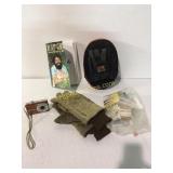Rupert signed book, gloves, digital