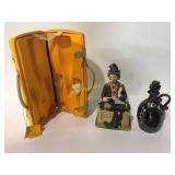 Wine traveler, 2 music boxes. Clown doesn