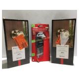 2 polished brass entry & torx key set