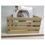 Top Seat Round Toilet Seat & Wooden Crate