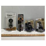 Compass, Firepoint Flashlight and 2 Headlights