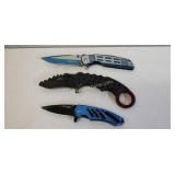 3 Folding Pocket Knives