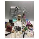 Misc lot, Barbie items, sewing notions,