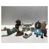 Figurines And Glass Bottles